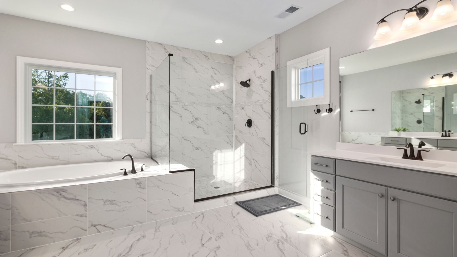 Completed bathroom renovation project by TurnKey Renovations